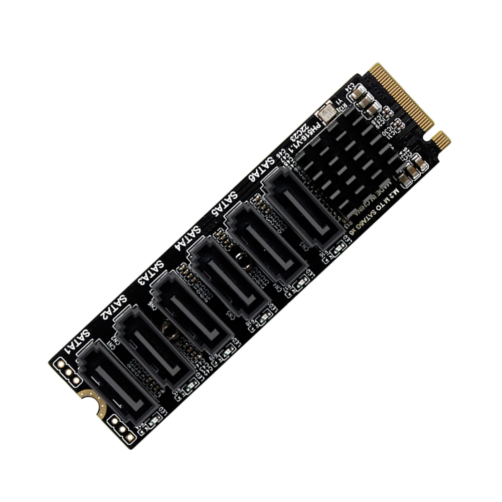 M2 M-EKY PCIE3.0 에서 SATA6G 도킹 확장 카드, 6 포트 확장 카..