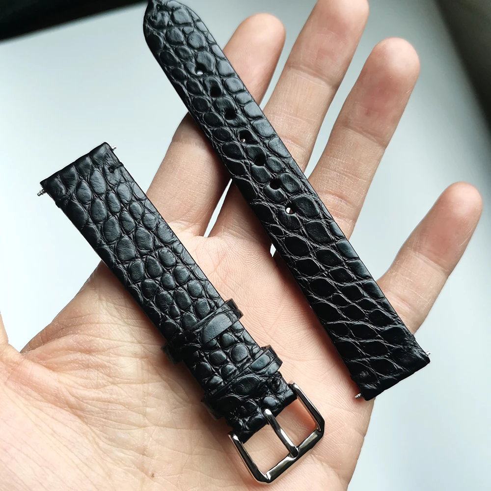 

Genuine Leather 18mm 19mm 20mm 21mm 22mm Crocodile skin Watch Band Straps man high quality Wristband Thin section Bracelet belt