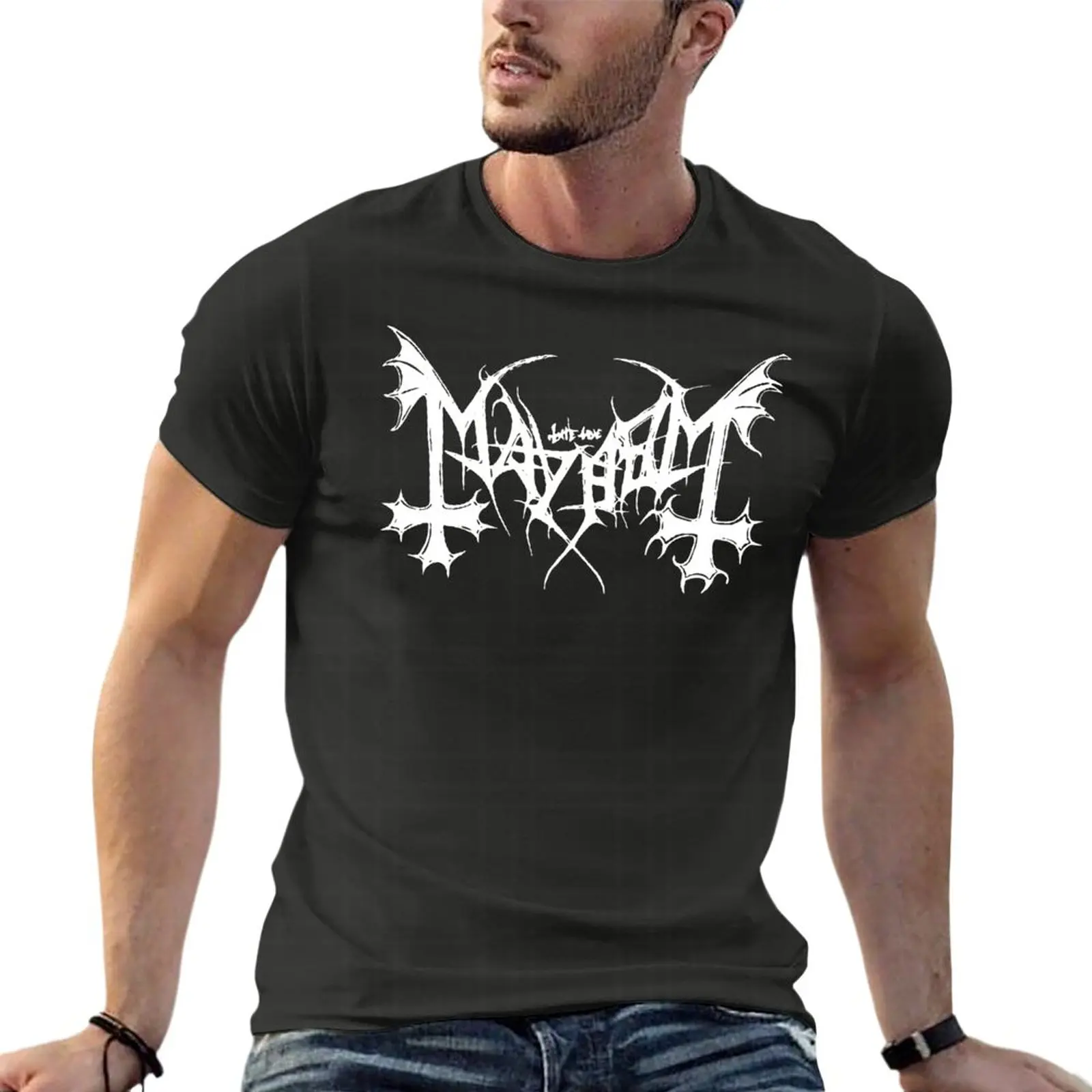 

Vintage The True Mayhem Darkthrone Immortal Logo Oversized T Shirts Brand Men'S Clothes 100% Cotton Streetwear Big Size Top Tee