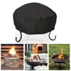 Round Barbecue Grill Dustproof Cover Oxford Cloth Fire Pit Cover Fire Rainproof Sunscreen Cover Outdoor Yard BBQ Supplies 3