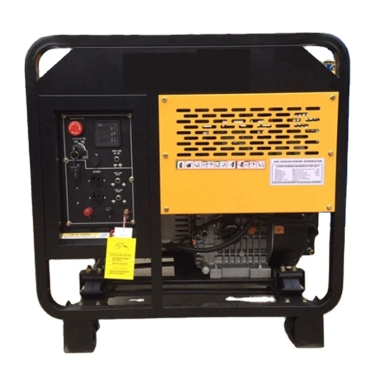 

Good Air-cooled open frame type 5kva 3 phase dies el generator