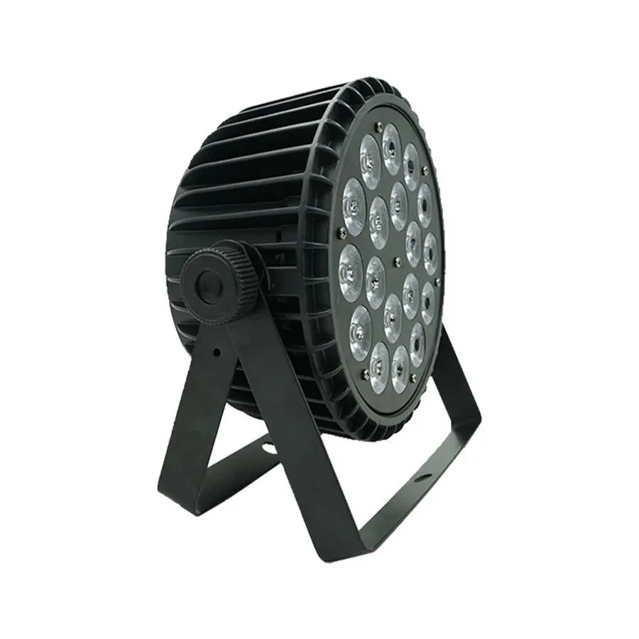 알루미늄 합금 LED 플랫 파, 18x12W RGBWA + UV 6 인 1 무대 조명, DMX512 디스코 전문 DJ 웨딩 파티, 나이트클럽 장비