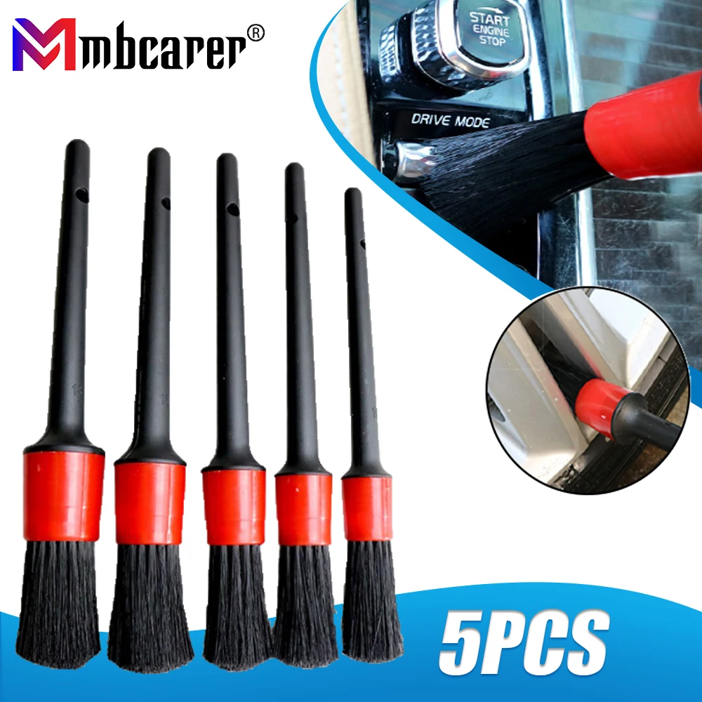 5pcs Car Detailing Brush Auto Cleaning Car Cleaning Detailing Set Dashboard Air Outlet Clean Brush Tools Wash Accessories