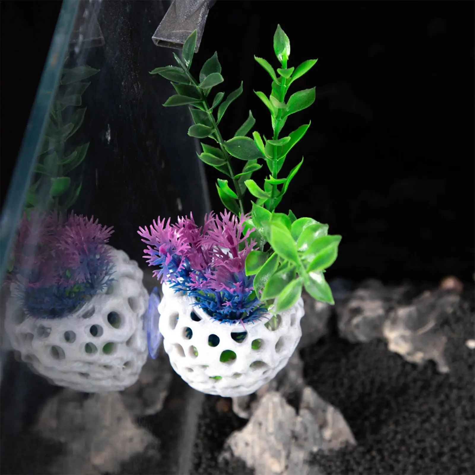 Shrimp Hides for Aquarium Porous Aquarium Hideouts Fish Tank Ornaments Protector Stable Shrimp Shelter Aquatic Decor foor Guppy