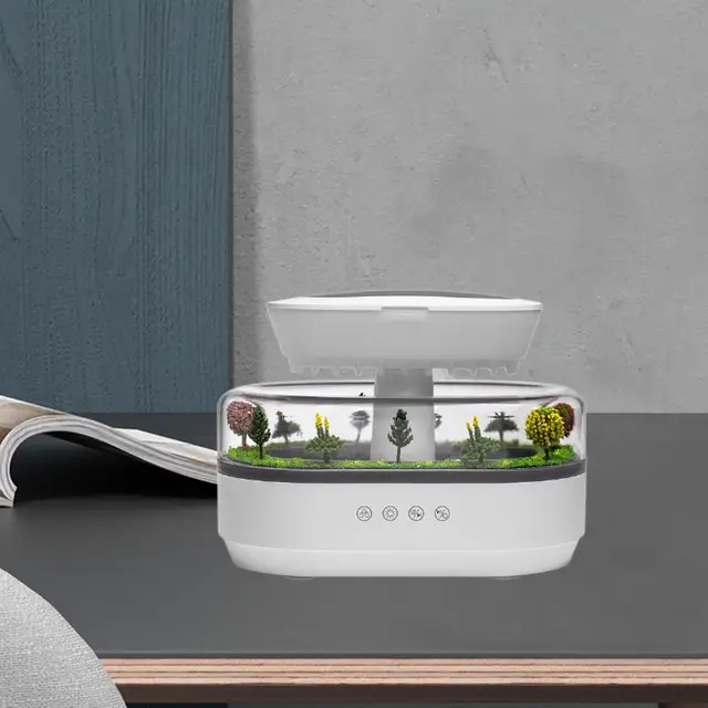 Microlandscape Decor Desktop Humidifier UK 220V Plug Versatile Essential Oil Diffuser 20.6x12x15.5cm for Gym Lightweight Stylish 4