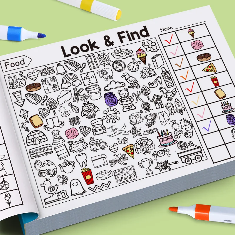 Children' Search for Items Game, Enhance Visual Perception, Fun Coloring...