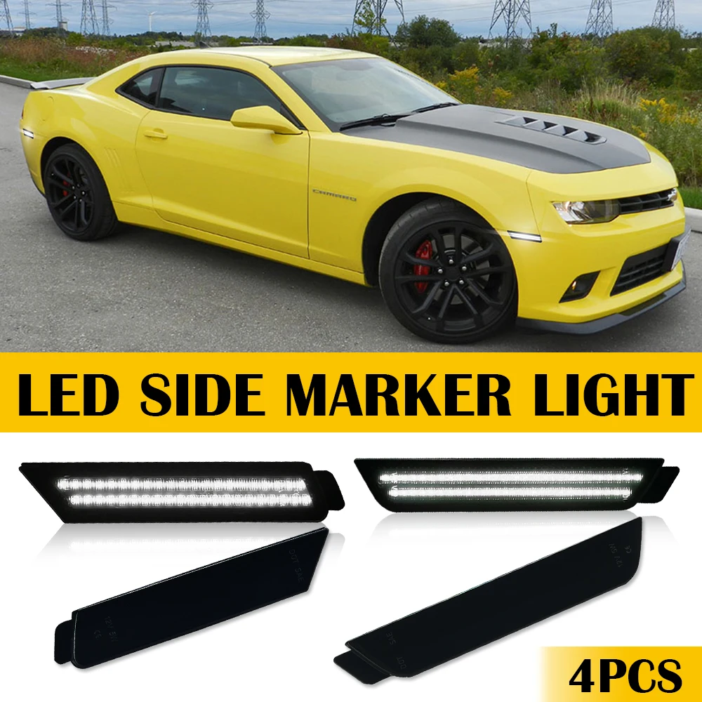 Led Espejo Camaro 2016 Intermitente De Espejo LED Para Chevrolet Camaro 2016-2021 - 4 Unidades, Amarillo/Rojo, Lateral Accesorios Camaro 2016 2021