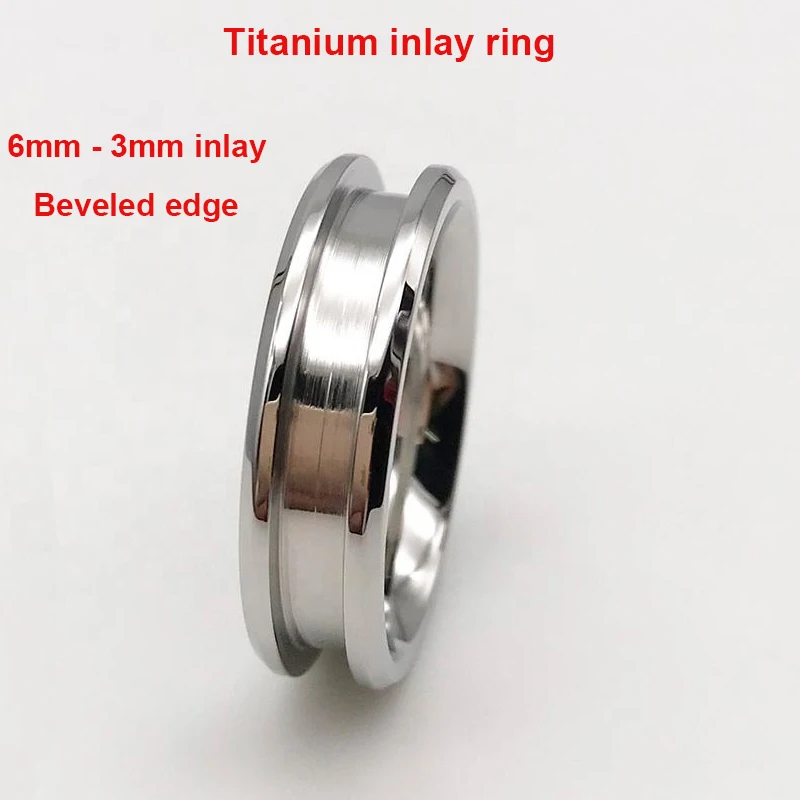 Elegant 6mm Titanium Wave Channel Inlay Blanks - Unique Handmade Jewelry