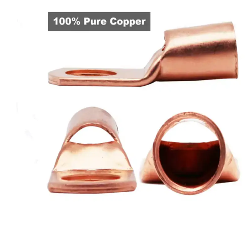 100pcs Copper Terminal Connectors, AWG 4 6 8 10 12 Ring Lug Kit With Shrink Tubing 50 Battery Cable Lugs, With 50 Shrink Tubing image 4