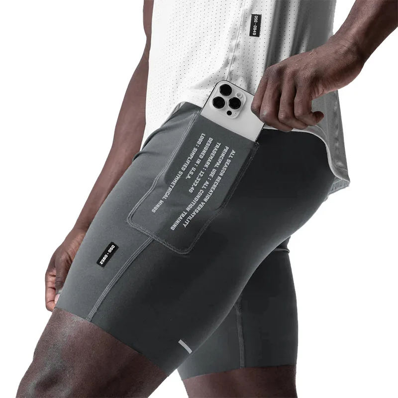 Men's Sports Leggings Compression Shorts Summer Quick Dry Fit Joggers Gym Fitness Workout Short Pants Basketball Running Tights