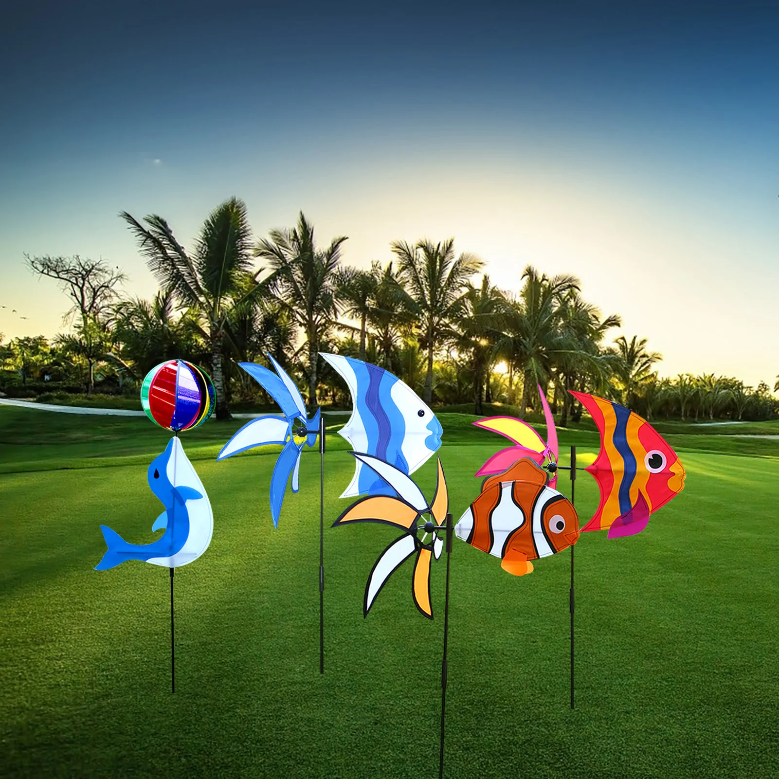 Colorful Windmill Toys Pinwheel Windmill Home Garden Yard Decor Outdoor Gifts Children's Toy Scare Birds Away Wind Spinner garden art decor windmill toys garden windmill wind spinner