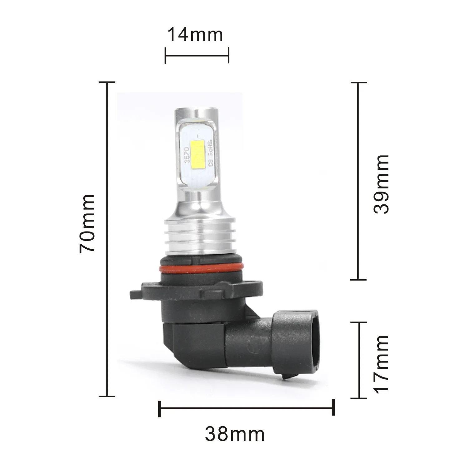 2Pcs H4 H7 LED Car Headlight Lamps 6000K 3000K 9005 HB3 9006 H8 H11 H1 Turbo Lights Auto Driving Fog Light Bulbs 12V 3570 Chips images - 6