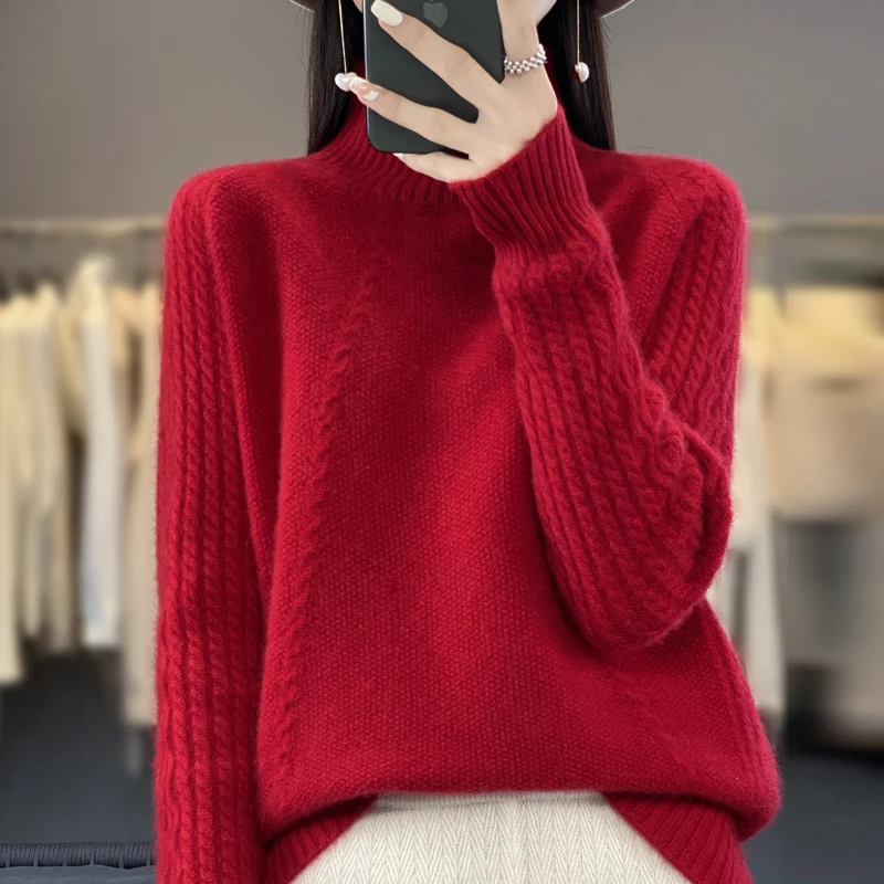 Pull Femme 100% Cachemire - Col Roulé Ajusté, Doux Et Chaud - Qualité Supérieure Pour Automne/hiver - Élégance Intemporelle