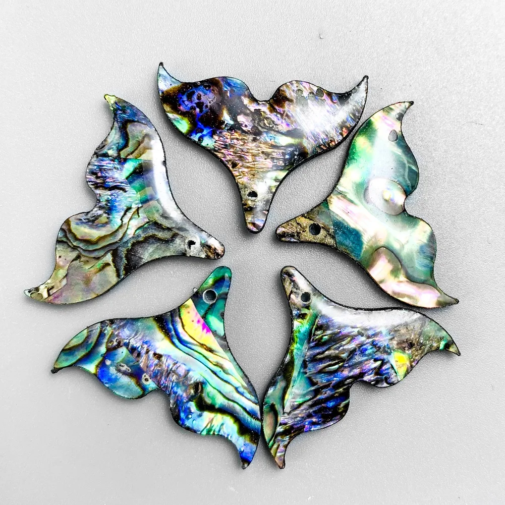 

3Pcs 25mm Natural Abalone Shell Acrylic Fish Mermaid Tail Pendant Charms Ocean Paua DIY Necklace Earrings Jewelry Making DIY