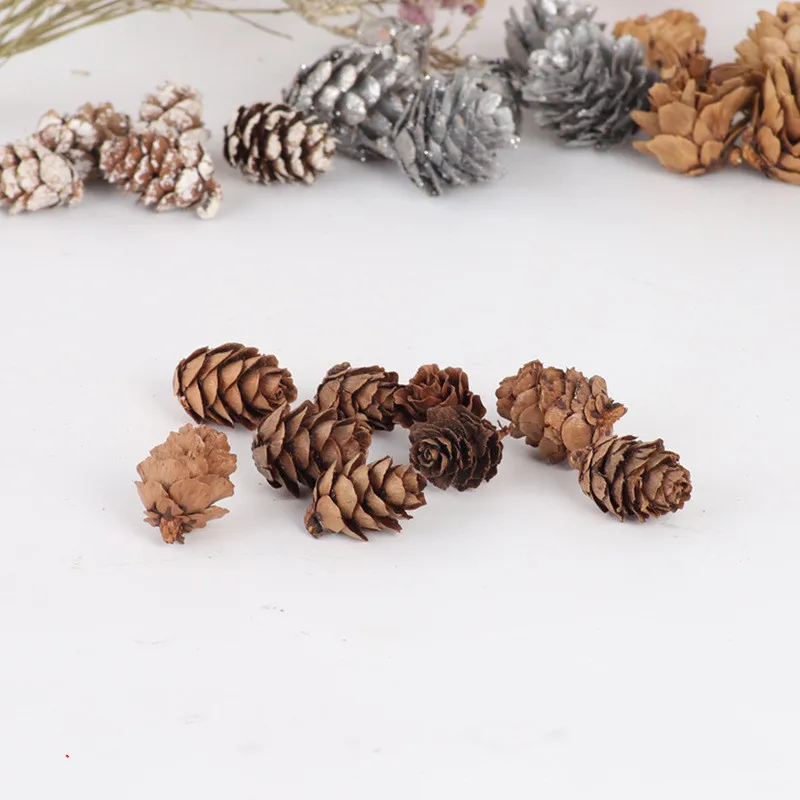 Natural Pine Cones Nuts Artificial Flower Pineapple Cones Fake