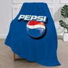 Fashion Art P-pepsi C-cola Logo Blanket Plush Nap Sofa rug for Living Room Warm Office Bedroom Birthday Home Travel Kid Gifts 2
