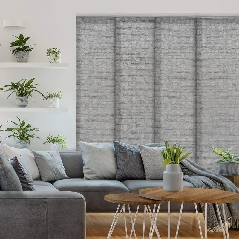 

GoDear Design Adjustable Sliding Vertical Blinds 45.8"- 86" W x 96" H, Extendable Panel Track Blinds