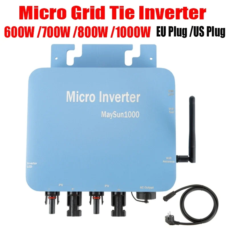 600W 700W 800W 1000W Micro Pannello Solare Smart Inverter Inverter Domestico A Onda Sinusoidale Pura 36V Mppt On Grid Tie Inverter Per 220V Ac