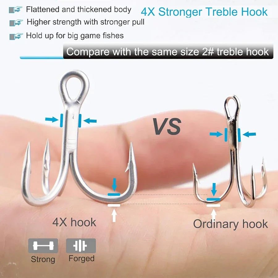 bendable fishing hooks Size 3/0 BasStar SpinTech hooks reposition themselves with the changing momentum of struggling fish Treble Round Bend - Gamakatsu