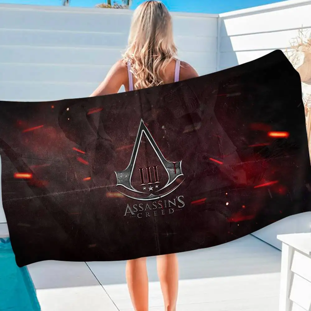 Assassin s Creed Microfiber Beach Towel Absorbent Quick dry Soft Yoga Swimming Resort Mountain Climbing Towel