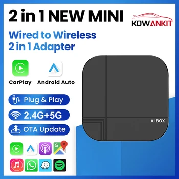 kowankit Android 14 Smart Box Wireless CarPlay Android Auto 4G+32G TV Box Lettore Multimediale per Auto Connessione Automatica per Youtube Netflix