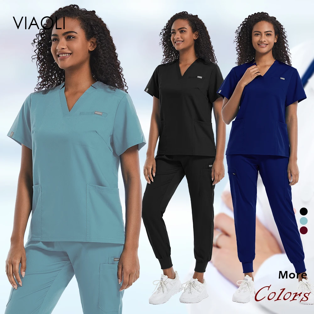 

Aesthetic Uniforms Woman Clinic Jacket Medical Uniform Doctor Nurse Scrubs Set Soft Laboratory Work Clothes Unisex Scrub Joggers