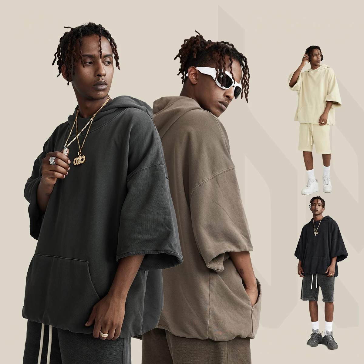 

Hiphop Leader Hip Hop High Streetwear Vintage Bieber Kanye West Hooded T Shirts Men Season 7 Jerry Lorenzo Jesus Oversize Tops