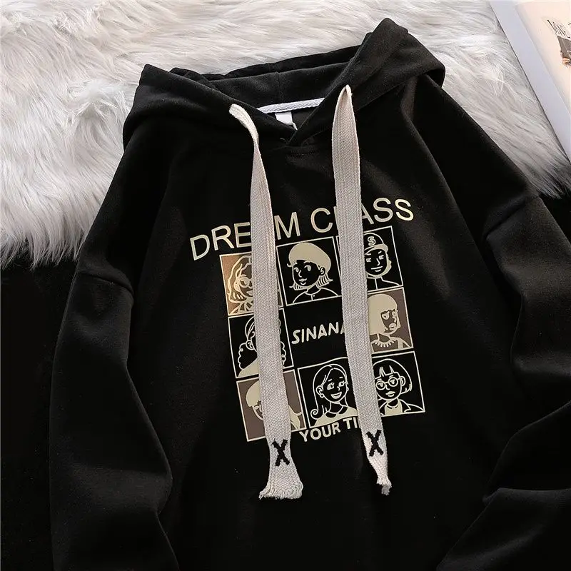 Women Men Hoodies Cute Sweatshirts Long Sleeve 2023 Harajuku Fresh Oversized Hoodies For Teen Female Thin And Thick Loose Kawaii