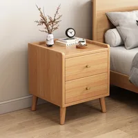 Modern Minimalist New Chinese Style Compact Narrow Bedside Table Nightstand Solid Wood Storage Drawer Bedroom Home Furniture 6
