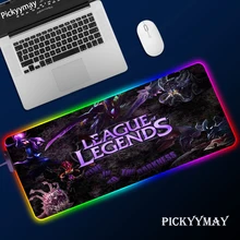 League Of Legends Gaming Mousepad Game Slipmat RGB LED Setup Gamer Decoration Mouse Mat Pc Republic Of Gamers With Cable Rug