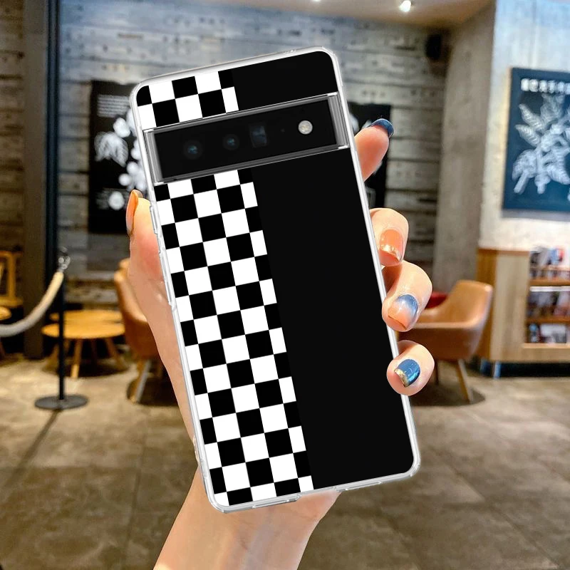 Chessboard Art Soft Clear TPU Transparent Phone Case
