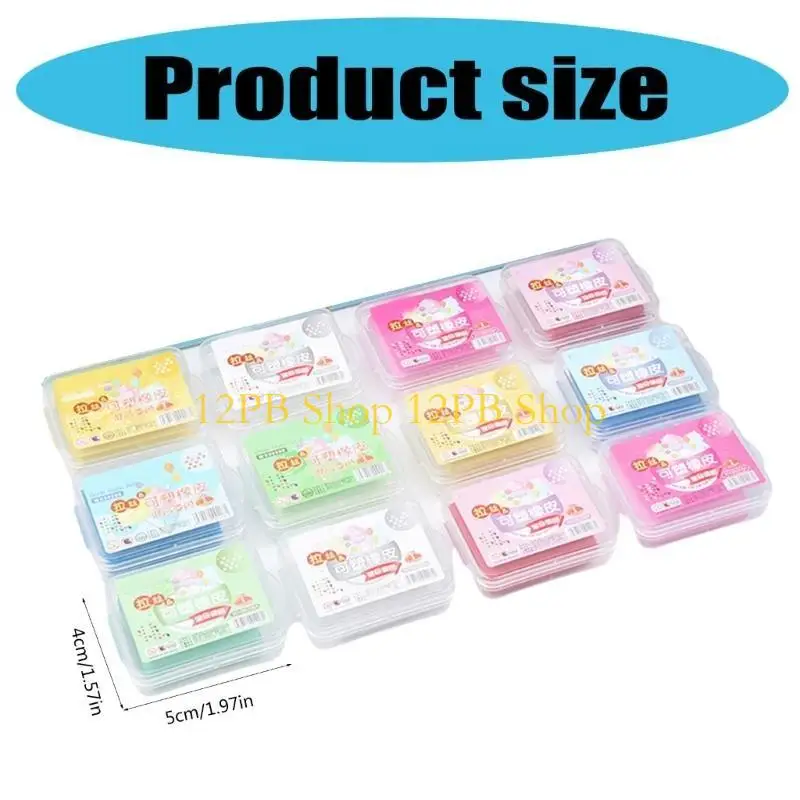 12PB 36 Pcs 반죽 지우개 그리기 지우개 반죽 지우개 아티스트 지우개 스케치 용 퍼티 지우개