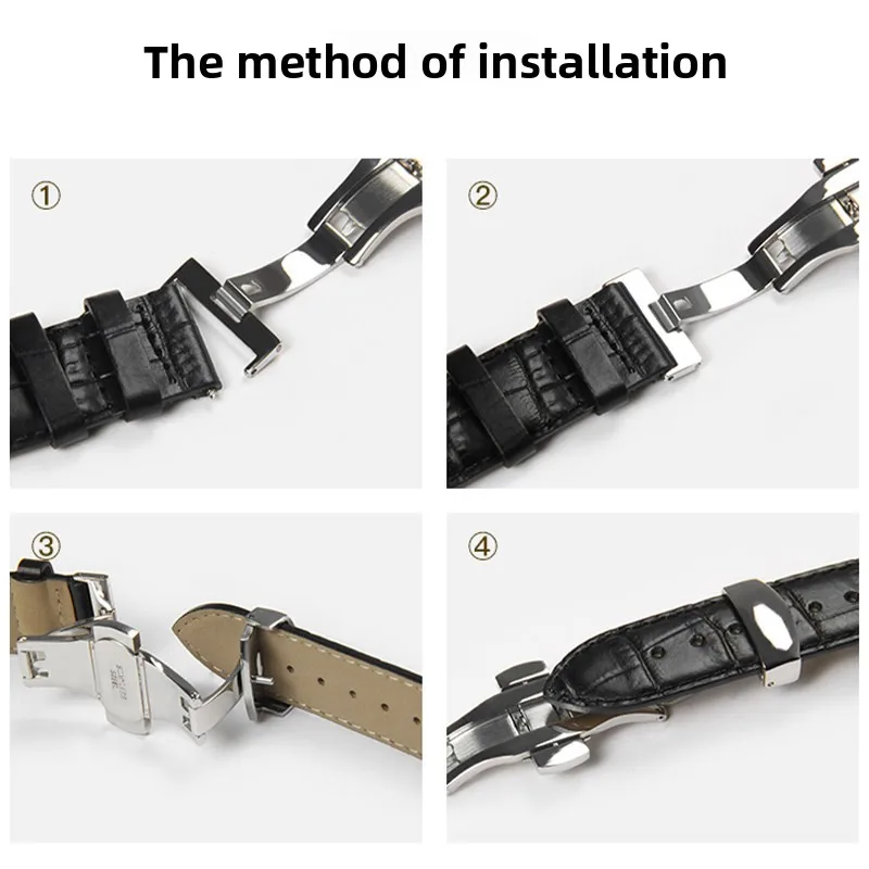 Stainless Steel Butterfly Watch Band Buckle - Folding Clasp Replacement Accessory