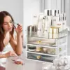 Luxury Drawer Makeup Storage Box Large Cosmetic Case Acrylic Jewelry Lipstick Storage Box Vanity Countertops Makeup Organizer 1