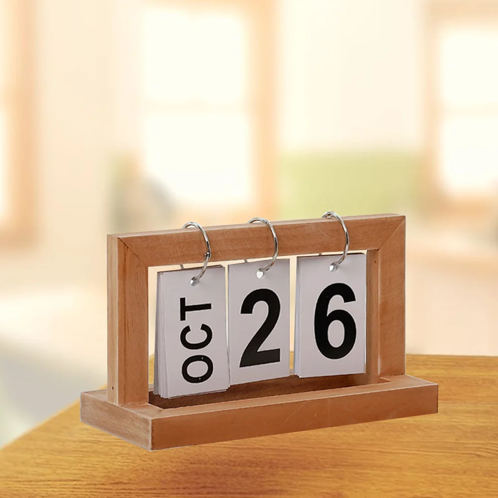 

Work Desk Decor Creative Calendar Nordic Office Decorations Page Turning Wooden