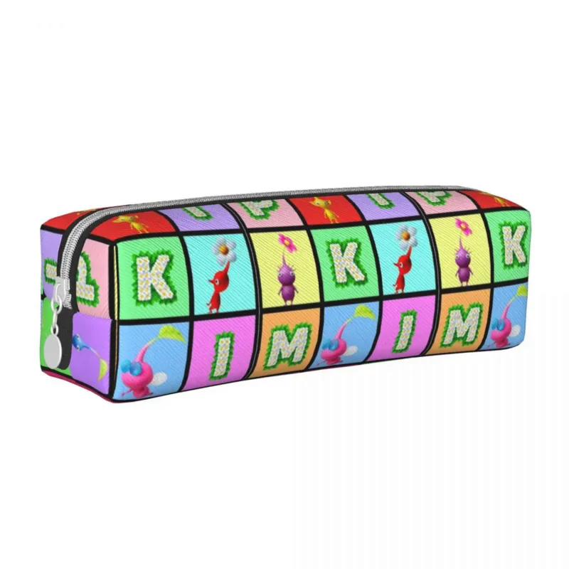 

Pikmin Collage Pencil Case Cartoon Pen Box Bags Student Large Storage Students School Cosmetic Pencil Pouch