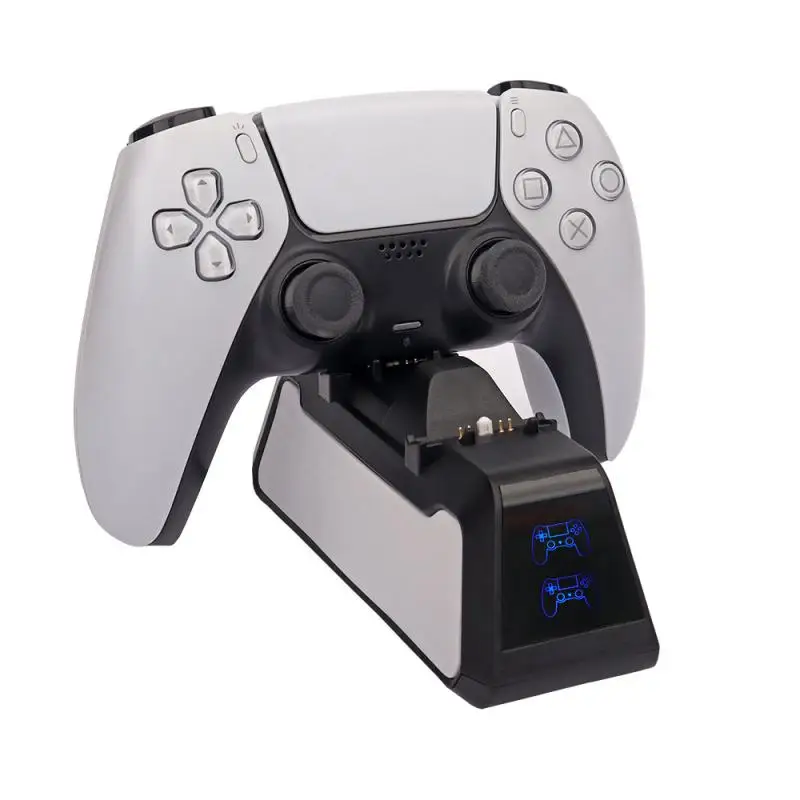 Dropshipping Dual Usb Handle 5V Charging Dock Station Stand Charger Per Controller Di Gioco Ps5 Joystick Joypad Per Ps5