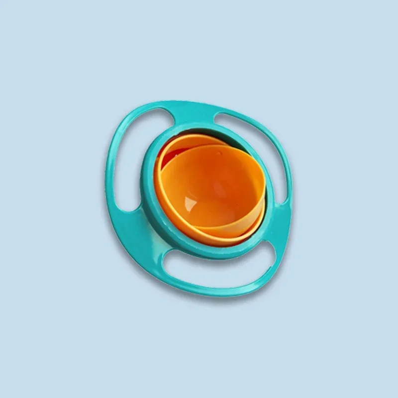 Universal Practical Design Children Rotary Feeding Bowl 360 Rotate Spill-Proof Solid Feeding Dishes