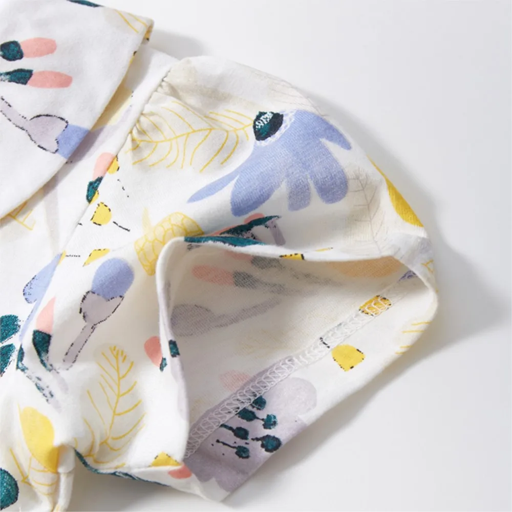 2025 Summer Kids Clothes Baby Girls Children's Clothing Embroidered Cartoon Flowers Unicorn Gifts Dresses 2-7 Year