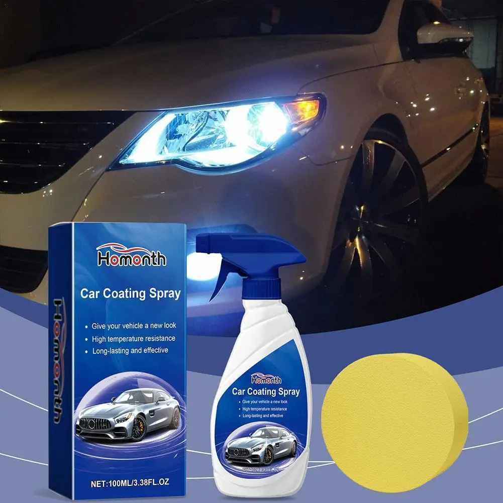 100ml Car Ceramic Coating Spray Quick Nano-Coating Wax Car Paint Care Cr Ystal Plating Agent Car Cleaning Accessories