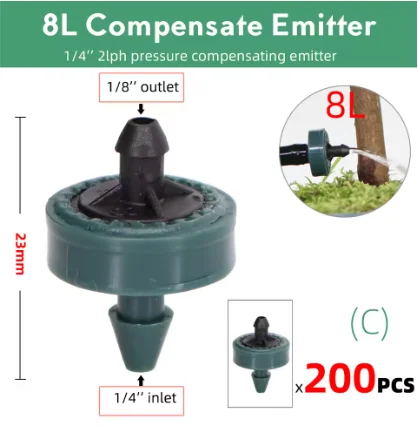 ตัวเลือกสินค้า Dripper ชลประทานอัจฉริยะ ประหยัดน้ำ แม่นยำสูง