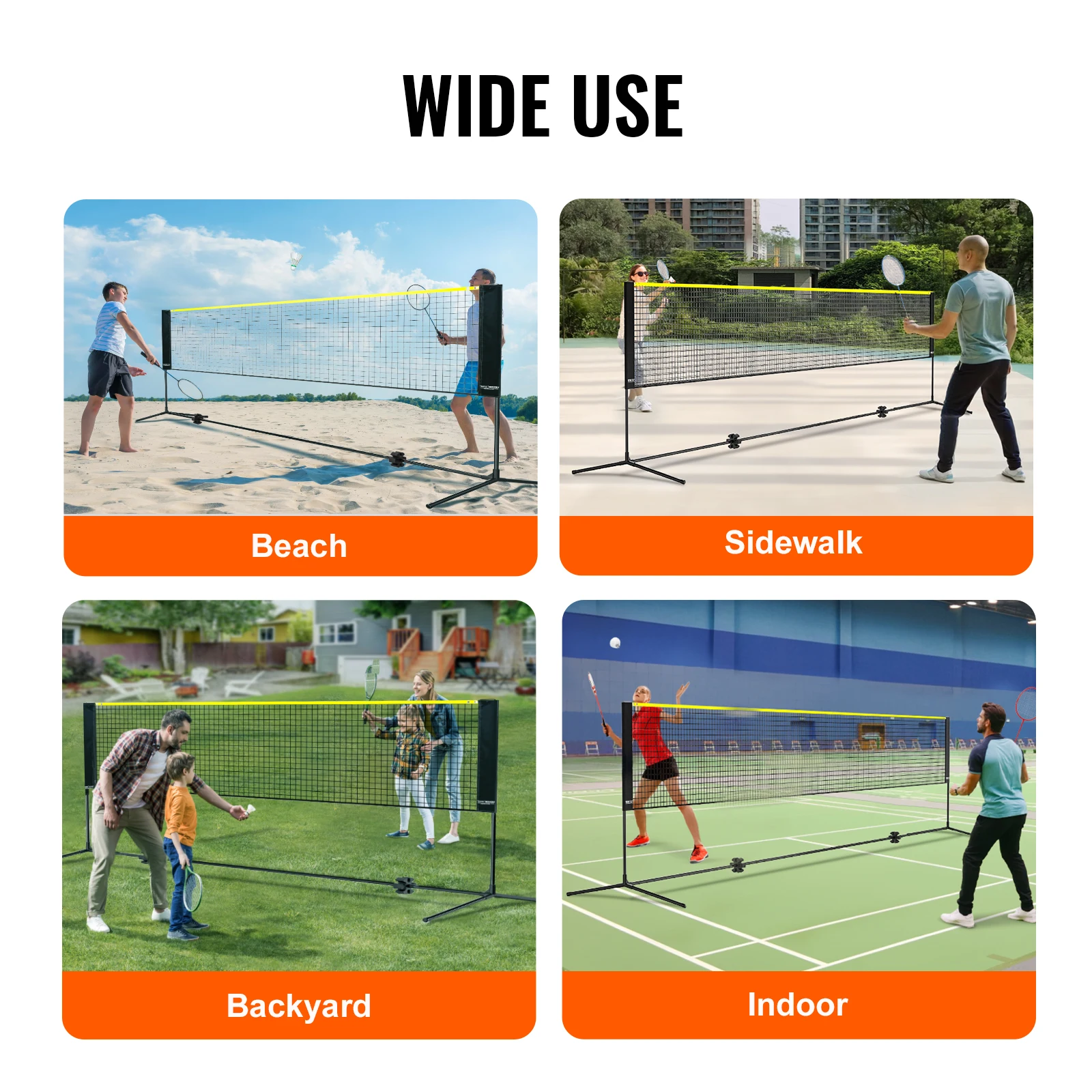 Adjustable Multi-Sport Portable Net Set 6