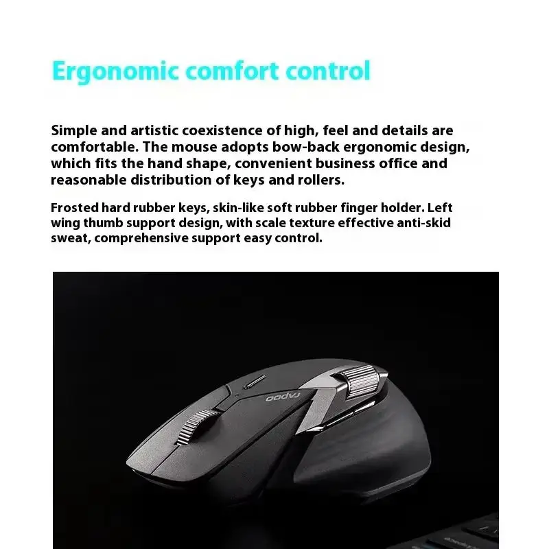 Rapoo Mt760 Mini Wireless Gaming Mouse Charging Base Bluetooth Ergonomics Lightweight Gamer PC wireless mouse gaming mouse wireless gaming mouse ergonomic mouse