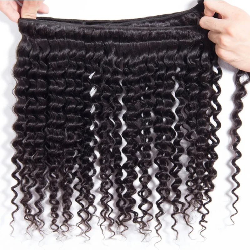 TrendyLace Deep wave Bundle 100% Human Hair Long Curly Hair 4 Bundles Brazilian Human Extensions