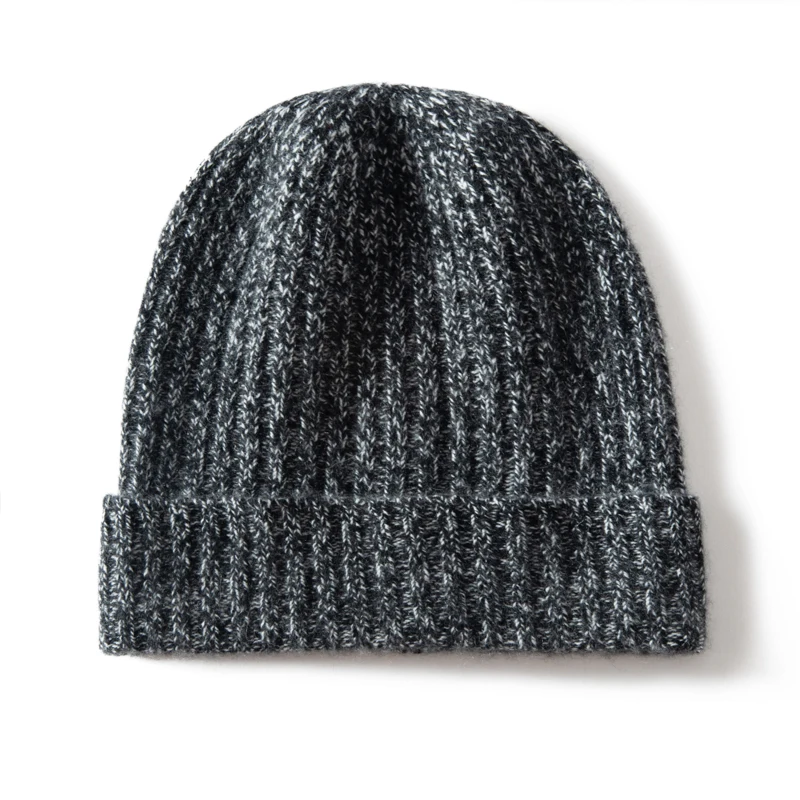 MERRILAMB Kaschmir Mützen für Frauen Neue Winter Gestrickte Kopfbedeckungen Warm Halten Hut Hohe Qualität Feste Beiläufige Outdoor Caps Skullies – Detail 12