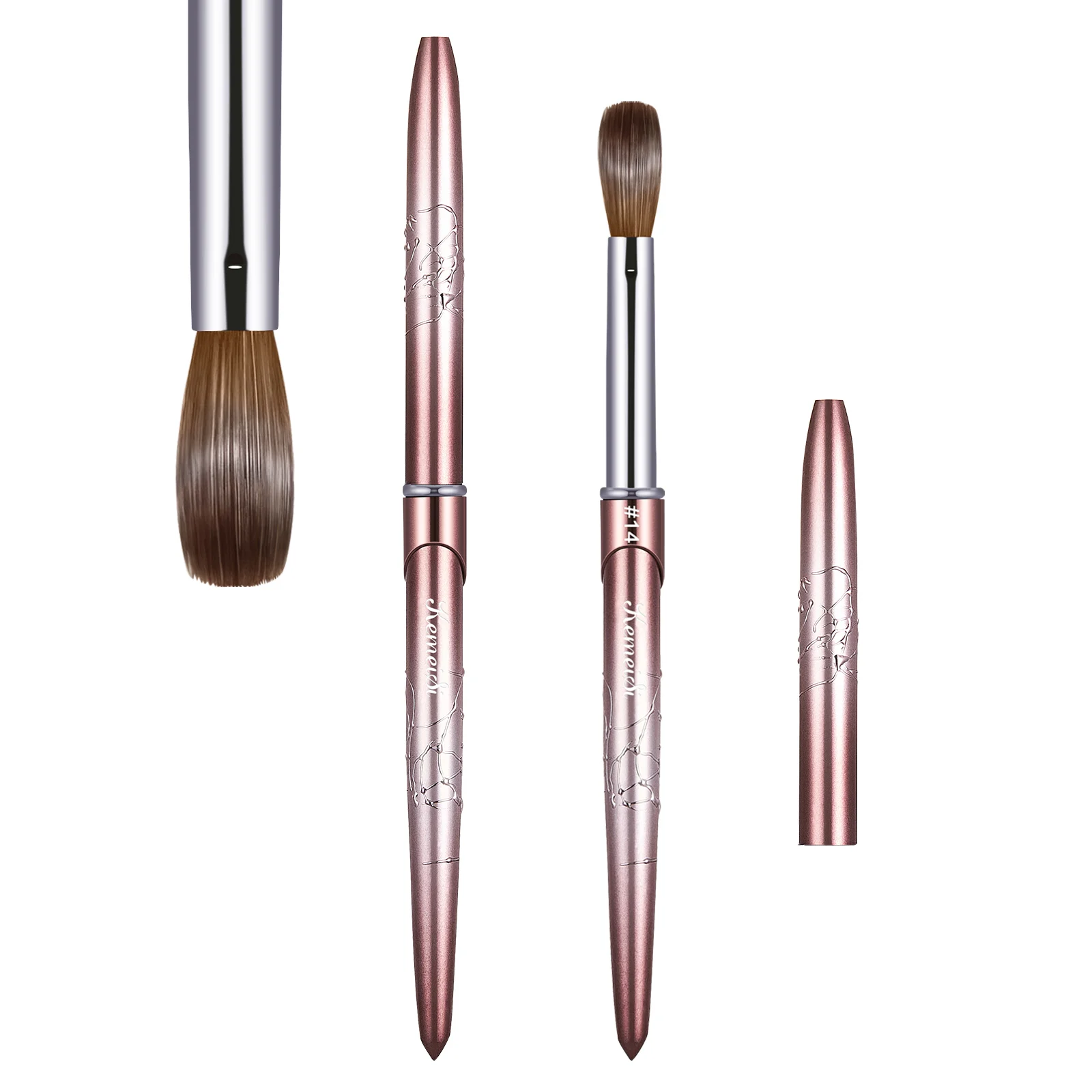 Kolinsky Acrylic Nail Brush Kolinsky Hair Bristles Round Shaped Handle Acrylic