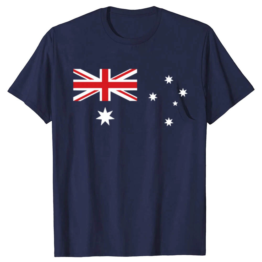 Humorous Australian Flag Graphic Men's Oversized Cotton T-Shirt