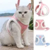 Rabbit Fur Cat Dog Harness and Leash Set Winter Pet Outdoor Walking Supplies Reflective Adjustable Kitten Puppy gatos Harnesses 1