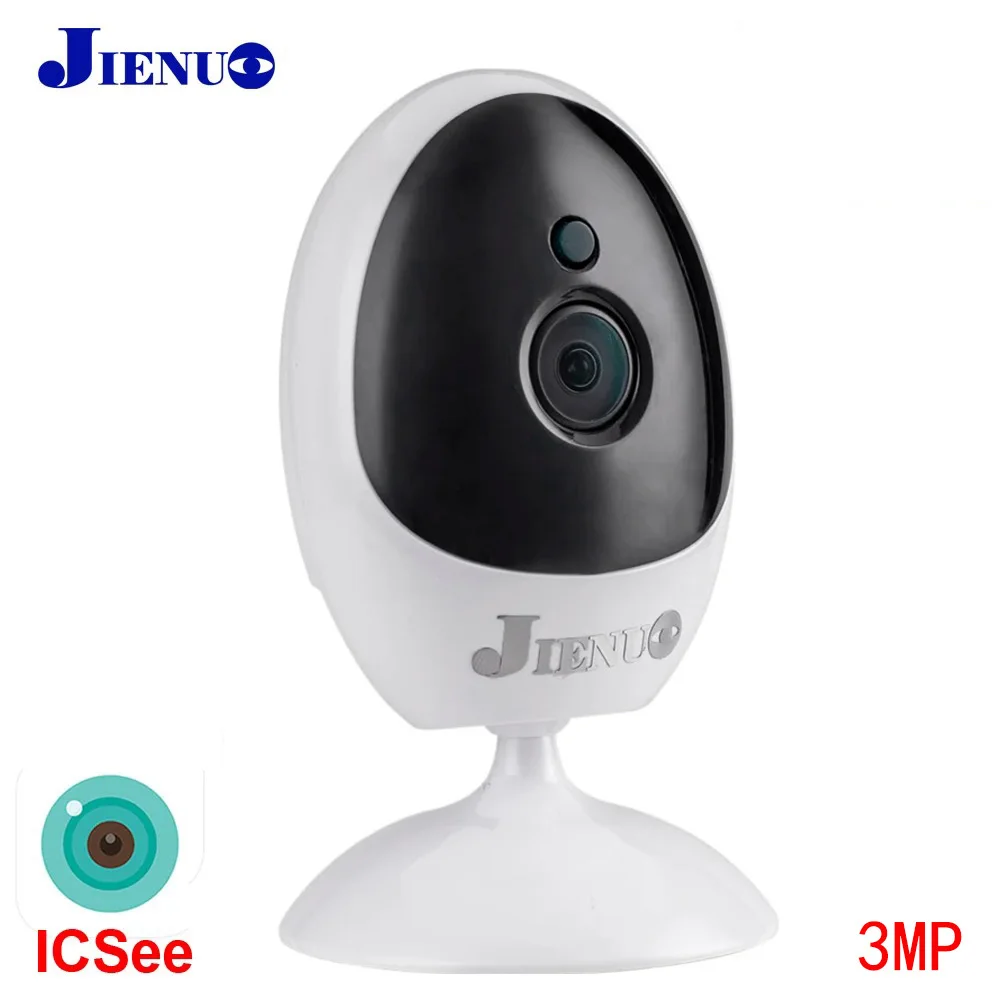 Icsee 3MP Wireless WIFI IP Camera Indoor Home Security CCTV Surveillance with Two-way Voice And Infrared Video Camera JIENUO 1