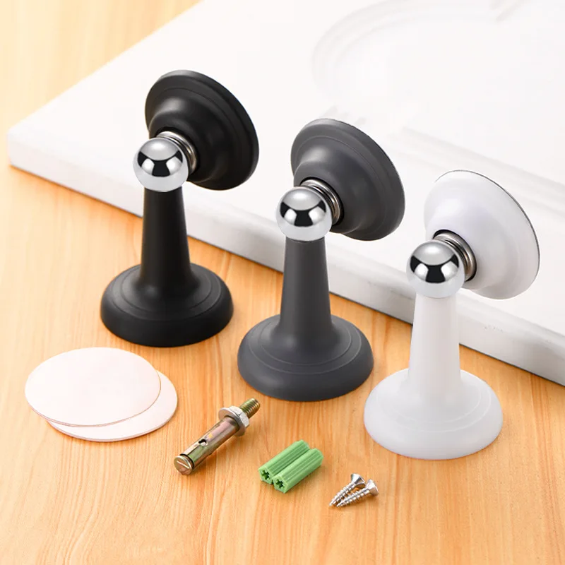 Mute Door Suction ABS Anti-collision Strong Magnetic Door Stopper Non-Punch Strong Adhesive Ground Suction Stop